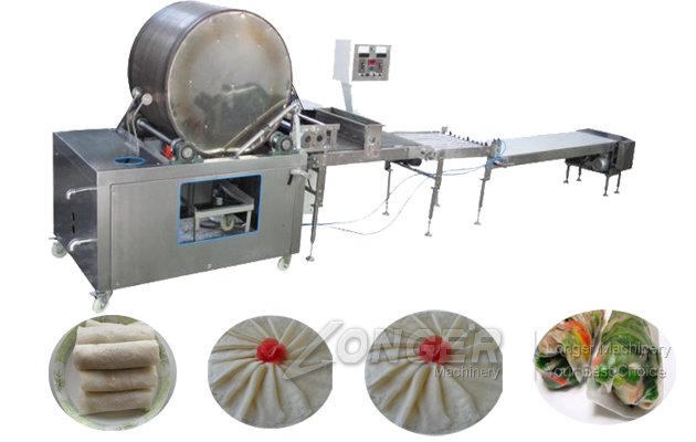 Spring roll wrapper making machine
